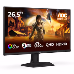 AOC G4 Q27G41ZDF Monitor PC 67,3 cm (26.5") 2560 x 1440 Pixel Quad HD QD-OLED Nero, Rosso - Vista aggiuntiva 2
