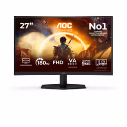 AOC G4 27" IPS FHD 180Hz Monitor PC 68,6 cm (27") 1920 x 1080 Pixel Full HD LCD Nero, Rosso - Vista aggiuntiva 2