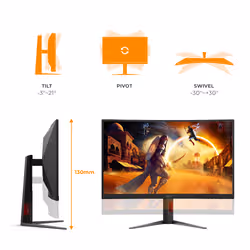 AOC G4 C27G4Z2 Monitor PC 68,6 cm (27") 1920 x 1080 Pixel Nero, Rosso - Vista aggiuntiva 3