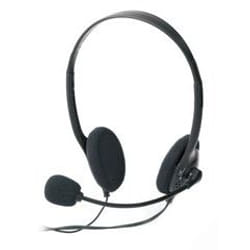 Ednet Headset Auricolare Cablato Musica e Chiamate Nero