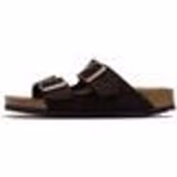 Sandalo Arizona BIRKENSTOCK in pelle scamosciata marrone, comodo e naturale.