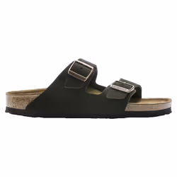 Sandalo Arizona BIRKENSTOCK in pelle scamosciata marrone, comodo e naturale.