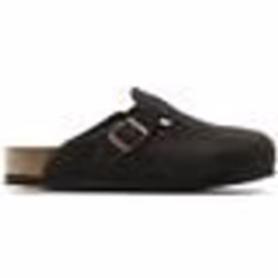Sandalo unisex BIRKENSTOCK in pelle nubuck marrone, modello Boston Sretta, comfort garantito per tutto il giorno.