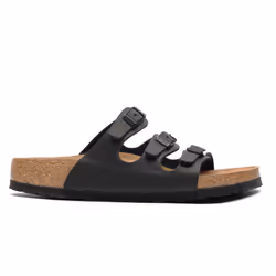 Sandali Birkenstock Florida in materiale sintetico con fibbie regolabili e soletta sagomata per adulti.