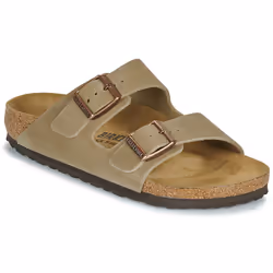 Sandali Birkenstock Arizona in pelle scamosciata oliata, regolabili e confortevoli.