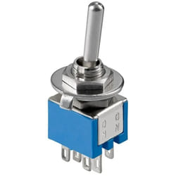Goobay 10015 interruttore elettrico Interruttore di commutazione 2P Blu, Argento