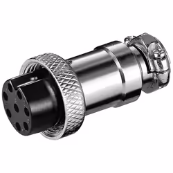 Goobay 11231, XLR-8 pin, Argento, Femmina, Dritto, Metallo, Oro