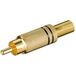 Goobay 11281 cavo di collegamento RCA Nero, Oro