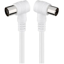 Goobay 11520 cavo coassiale 1,5 m Bianco