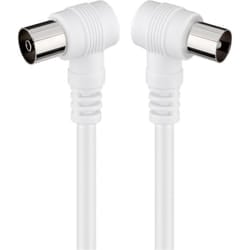 Goobay 11524 cavo coassiale 10 m Bianco