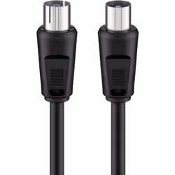 Goobay 11720, 1,5 m, 3C-2V, Coassiale, Coassiale, Nero