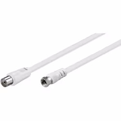 Goobay 11830 cavo coassiale 3C-2V 2,5 m Tipo F Bianco - Vista aggiuntiva 2