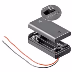 supporto per 2 batterie stilo (aa) con interruttore custodia per batterie tipo stilo AA numero di pile 2 colore nero