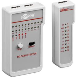 Goobay 31961 tester Voce/Dati/Video (VDV) Tester per cavi HDMI/mini HDMI Bianco Test di continuità