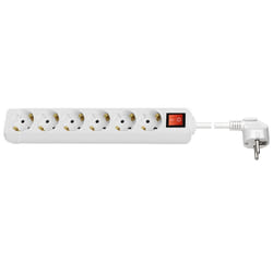 Wentronic 38845 prolunghe e multiple 5 m 6 presa(e) AC Interno Bianco