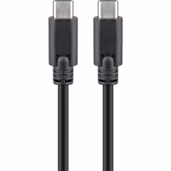 Goobay 38872, 0,5 m, USB C, USB C, USB 3.2 Gen 2 (3.1 Gen 2), 20 Gbit/s, Nero