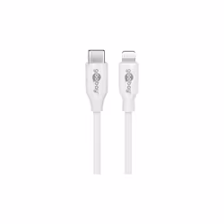 Goobay 39446, 1 m, Lightning, USB C, Maschio, Maschio, Bianco