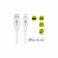Goobay 39446 cavo Lightning 1 m Bianco