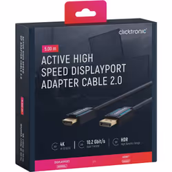 ClickTronic 44926 cavo HDMI 5 m DisplayPort HDMI tipo A (Standard) Nero - Vista aggiuntiva 7