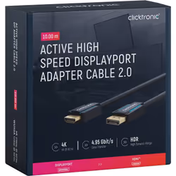 ClickTronic 44927 cavo HDMI 10 m DisplayPort HDMI tipo A (Standard) Nero - Vista aggiuntiva 8
