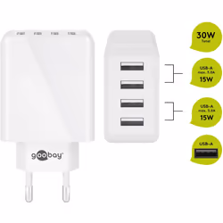 Wentronic 44962 Caricabatterie per dispositivi mobili Universale Bianco AC Interno