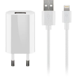 Goobay 44978 Caricabatterie per dispositivi mobili Telefono cellulare, Smartphone Bianco AC Interno
