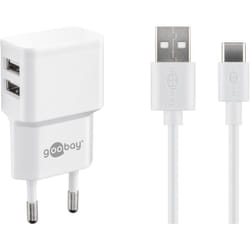 Goobay 44987 Caricabatterie per dispositivi mobili Universale Bianco AC Interno