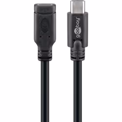 Goobay 45393, 1 m, USB C, USB C, USB 3.2 Gen 1 (3.1 Gen 1), 5 Gbit/s, Nero
