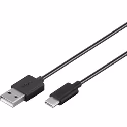 Goobay USB-A/USB-C, 1 m, 1 m, USB A, USB C, USB 2.0, Maschio/Maschio, Nero
