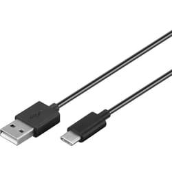 Goobay USB-A/USB-C, 1 m cavo USB USB 2.0 USB A USB C Nero