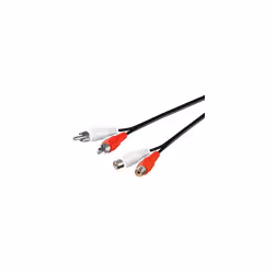 Goobay AVK 125-500 5.0m, 2 x RCA, Maschio, 2 x RCA, Femmina, 5 m, Nero