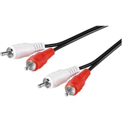 Goobay 50028 cavo audio 1,5 m 2 x RCA Nero