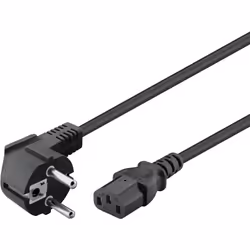 Goobay 50078 cavo di alimentazione Nero 2,5 m CEE7/7 IEC C13