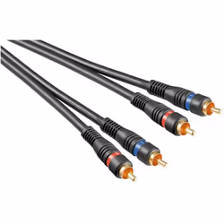 Goobay AVK 132-500 5.0m, 2 x RCA, Maschio, 2 x RCA, Maschio, 5 m, Nero