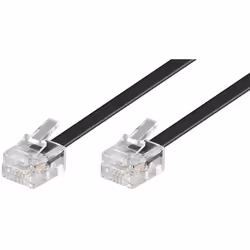 Goobay 50317, 3 m, RJ-11, RJ-11, Nero, Maschio, Maschio