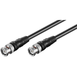 Goobay 50413 cavo coassiale 0,5 m BNC Nero