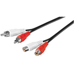 Goobay AVK 125-1000 10.0m cavo audio 10 m 2 x RCA Nero