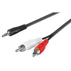 Goobay 50441 cavo audio 10 m 3.5mm 2 x RCA Nero, Rosso, Bianco