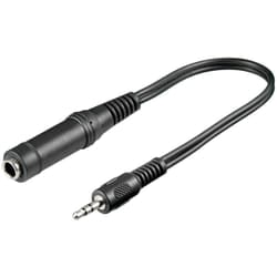 Goobay 50470 cavo audio 0,2 m 3.5mm 6.35mm Nero