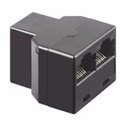 Goobay RJ-45 Adapter, RJ-45, 2x RJ-45, Nero