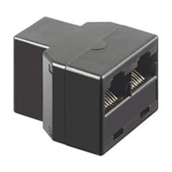 Goobay RJ-45 Adapter 2x RJ-45 Nero