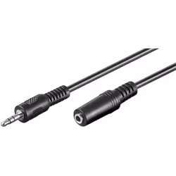Goobay 50935, 3.5mm, Maschio, 3.5mm, Femmina, 10 m, Nero