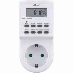 Goobay 51277 timer elettrico Bianco Timer giornaliero/settimanale