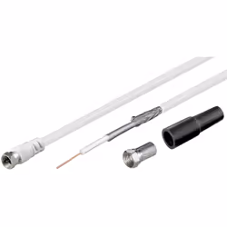 Goobay KKS SET 100 - 30m, 30 m, Tipo F, Coassiale, Bianco