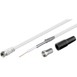 Goobay KKS SET 100 - 30m cavo coassiale Tipo F Bianco