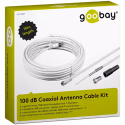 Goobay KKS SET 100 - 30m cavo coassiale Tipo F Bianco