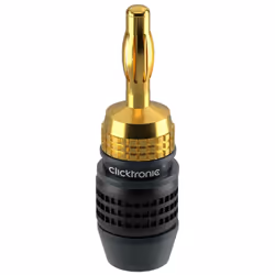 ClickTronic 52546 cavo di collegamento Banana plug Nero, Oro