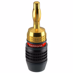 ClickTronic 52546 cavo di collegamento Banana plug Nero, Oro