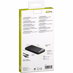 Goobay 53935 batteria portatile Polimeri di litio (LiPo) 10000 mAh Nero