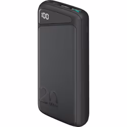 Goobay 53939, 20000 mAh, Polimeri di litio (LiPo), Quick Charge 3.0, 3,7 V, Nero